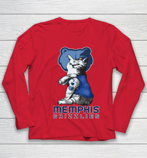 NBA Basketball My Cat Loves Memphis Grizzlies Youth Long Sleeve 8