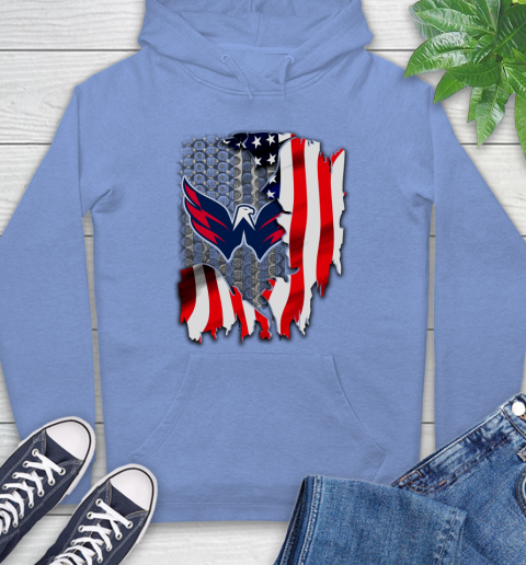 Washington Capitals NHL Hockey American Flag Hoodie 11