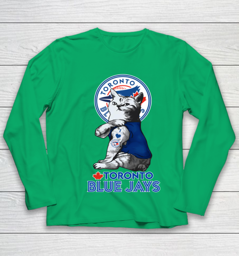 MLB Baseball My Cat Loves Toronto Blue Jays Youth Long Sleeve 4
