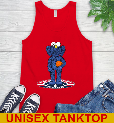 NBA Basketball Washington Wizards Kaws Bff Blue Figure Shirt Tank Top 6