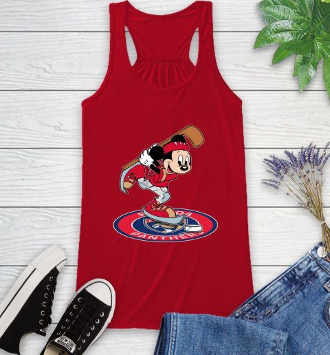 NHL Hockey Florida Panthers Cheerful Mickey Disney Shirt Racerback Tank 6