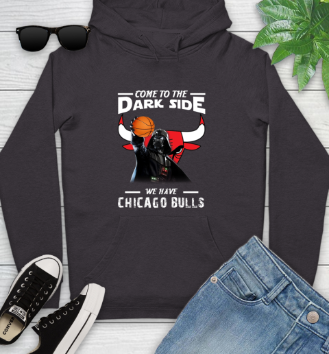 NBA Come To The Dark Side We Have Chicago Bulls Star Wars Darth Vader Basketball Youth Hoodie 8