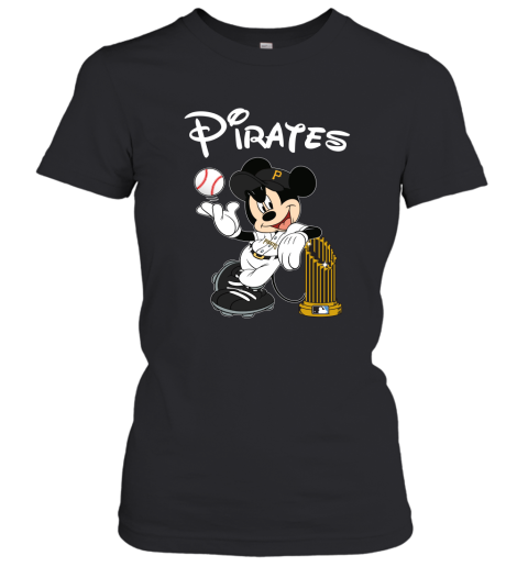 Pittsburgh Pirates Mickey Taking The Trophy MLB 2019 Women's T-Shirt