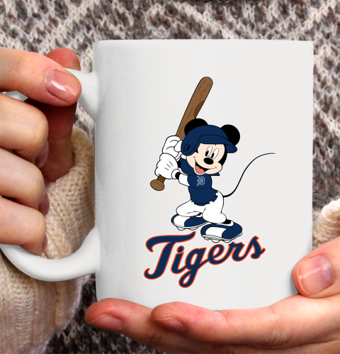 MLB Baseball Detroit Tigers Cheerful Mickey Mouse Shirt Ceramic Mug 15oz 2