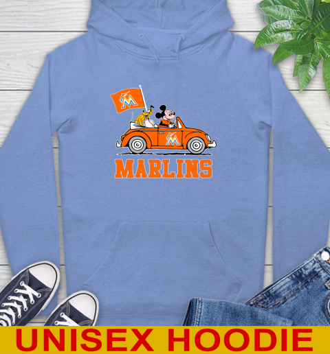 MLB Baseball Miami Marlins Pluto Mickey Driving Disney Shirt Hoodie 11