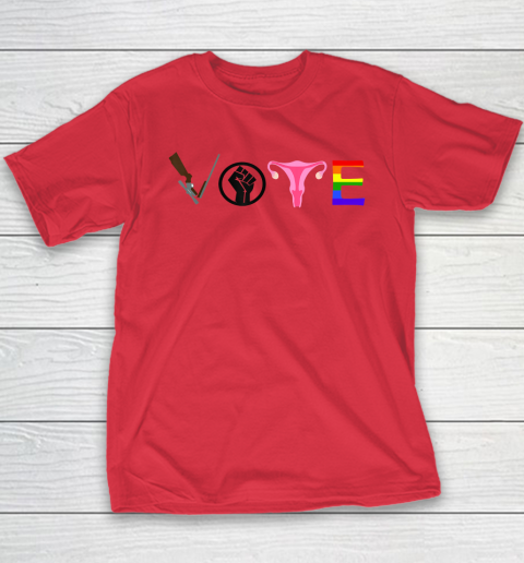Vote Election Shirt Blm Pro Choice Gun Reform Lgbtq Youth T-Shirt 7