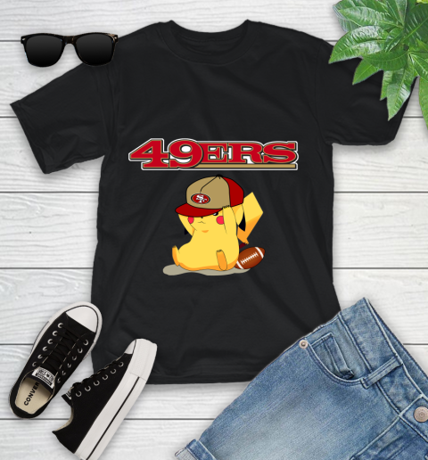 NFL Pikachu Football San Francisco 49ers Youth T Shirt Tee For
