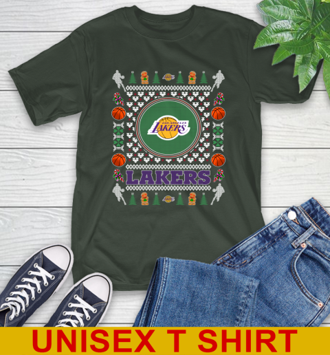 Los Angeles Lakers Merry Christmas NBA Basketball Loyal Fan T-Shirt 6