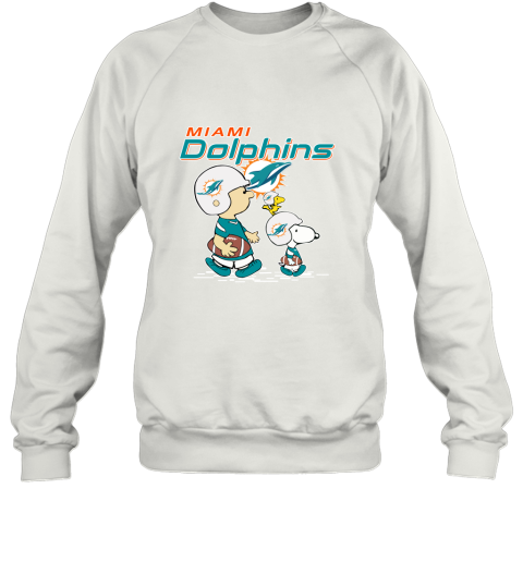 Miami Dolphins Let's Play Football Together Snoopy NFL Sweatshirt