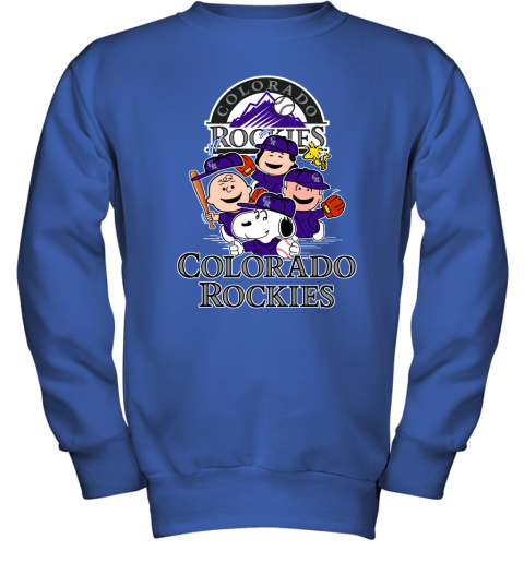 Peanuts Charlie Brown And Snoopy Playing Baseball Colorado Rockies shirt -  Limotees