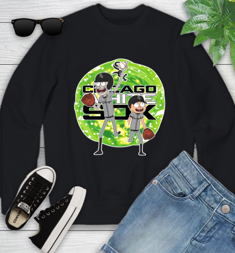 MLB Chicago White Sox Rick And Morty Baseball Sports Youth Sweatshirt 2