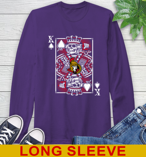 Ottawa Senators NHL Hockey The King Of Spades Death Cards Shirt Long Sleeve T-Shirt 5