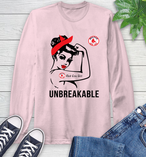 MLB Boston Red Sox Girl Unbreakable Baseball Sports Long Sleeve T-Shirt 8