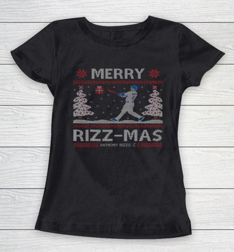 Anthony Rizzo Tshirt Merry Rizz Mas Christmas Ugly Women's T-Shirt