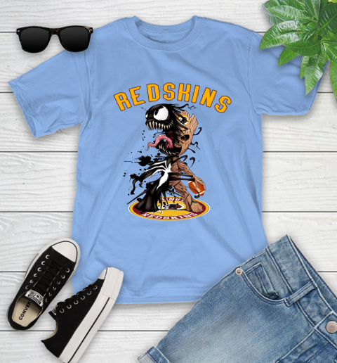 NFL Washington Redskins Football Venom Groot Guardians Of The Galaxy Youth T-Shirt 11