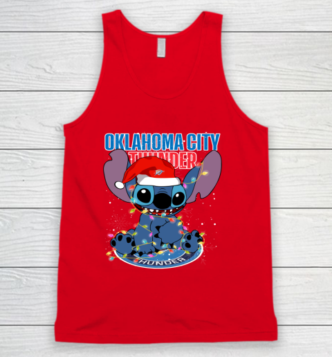 Oklahoma City Thunder NBA noel stitch Basketball Christmas Tank Top 3