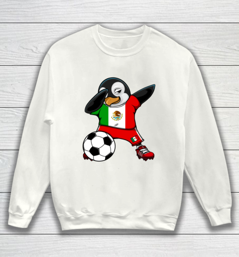 Dabbing Penguin Mexico Soccer Fans Jersey Football Lovers Sweatshirt