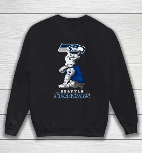 NFL Football My Cat Loves Seattle Seahawks Sweatshirt