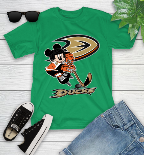 NHL Anaheim Ducks Mickey Mouse Disney Hockey T Shirt Youth T-Shirt 6