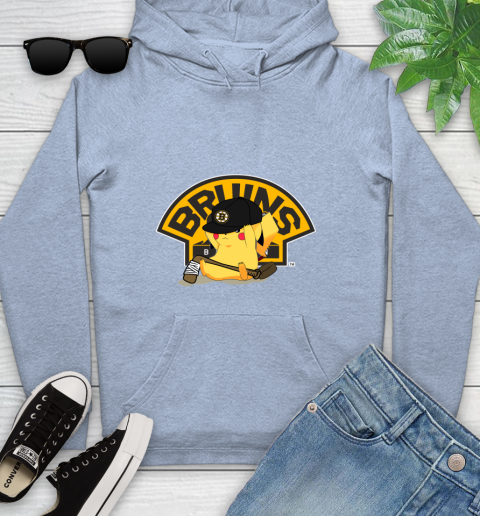 NHL Pikachu Hockey Sports Boston Bruins Youth Hoodie 10