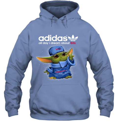 Baby Yoda Adidas All Day I Dream About  Bills uuqj baby yoda adidas all day i dream aboutbills hoodie 23 front carolina blue