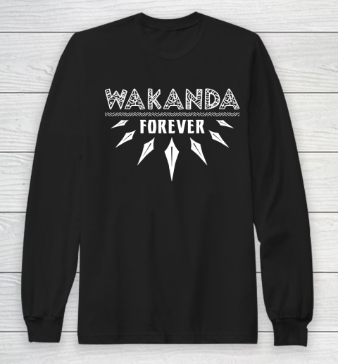 Wakanda Forever Black Panther Long Sleeve T-Shirt