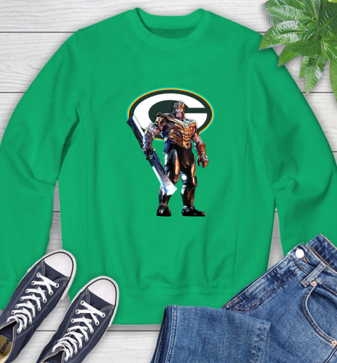NFL Thanos Gauntlet Avengers Endgame Football Green Bay Packers Sweatshirt 6