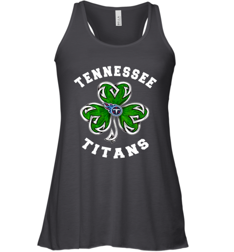 NFL Tennessee Titans Three Leaf Clover St Patrick's Day Football Sports 5IwA6pPmmZC flowy tank 32 95 151514 front black