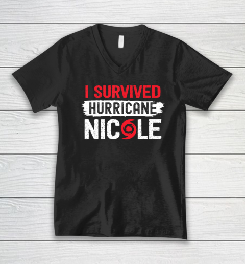 I Survived Hurricane Nicole V-Neck T-Shirt