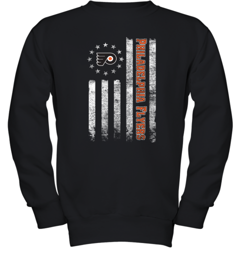 NHL American Flag Hockey Sports Philadelphia Flyers Youth Sweatshirt