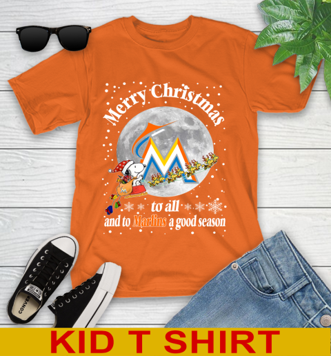 Miami Marlins Merry Christmas To All And To Marlins A Good Season MLB Baseball Sports Youth T-Shirt 8