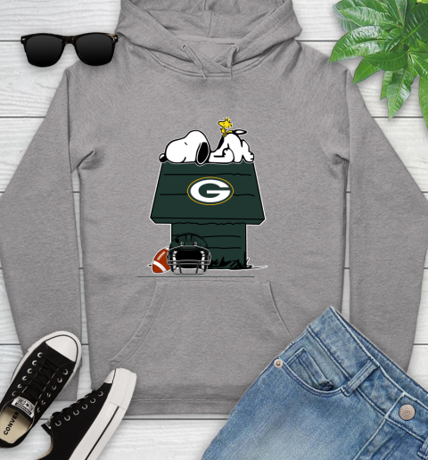 Green Bay Packers NFL Football Snoopy Woodstock The Peanuts Movie Youth Hoodie 6