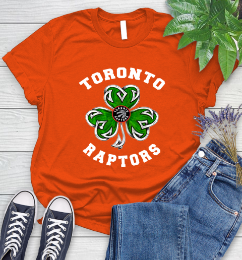 NBA Toronto Raptors Three Leaf Clover St Patrick's Day Basketball Sports Women's T-Shirt 3