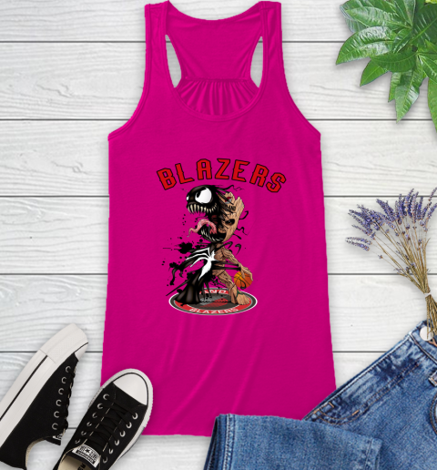 NBA Portland Trail Blazers Basketball Venom Groot Guardians Of The Galaxy Racerback Tank 8