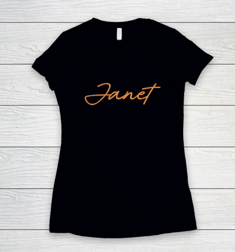 Janet Vintage Retro Women's V-Neck T-Shirt