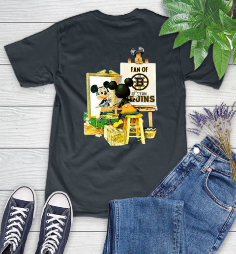 NHL Hockey Boston Bruins Mickey Drawing Shirt 87