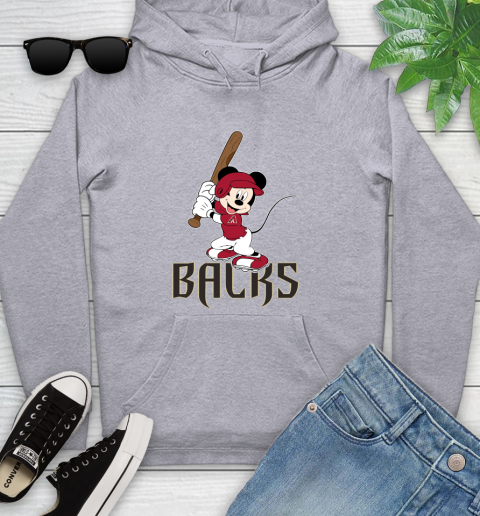 MLB Baseball Arizona Diamondbacks Cheerful Mickey Mouse Shirt Youth Hoodie 6