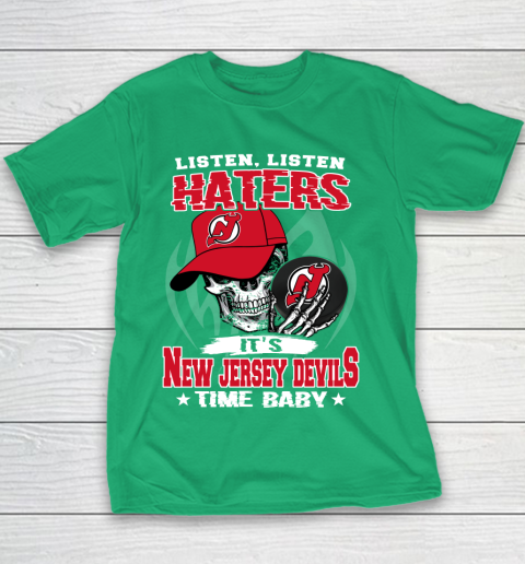 Listen Haters It is DEVILS Time Baby NHL Youth T-Shirt 3