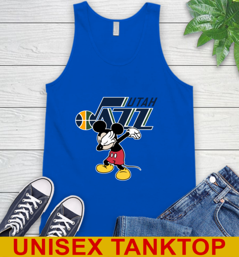 Utah Jazz NBA Basketball Dabbing Mickey Disney Sports Tank Top 5