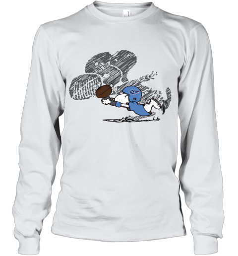 Tennessee Titans Snoopy Plays The Football Game m3kr tennessee titans snoopy plays the football game youth long sleeve 50 front white