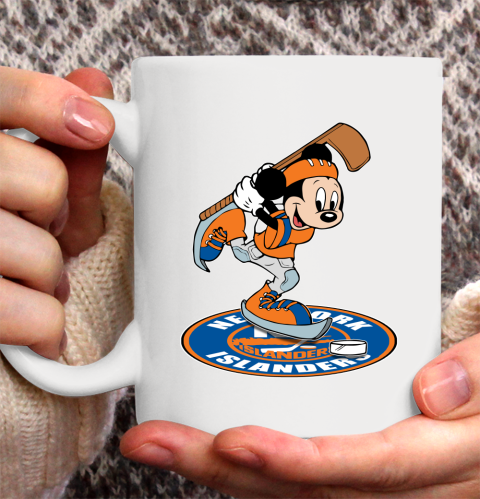 NHL Hockey New York Islanders Cheerful Mickey Disney Shirt Ceramic Mug 15oz 2