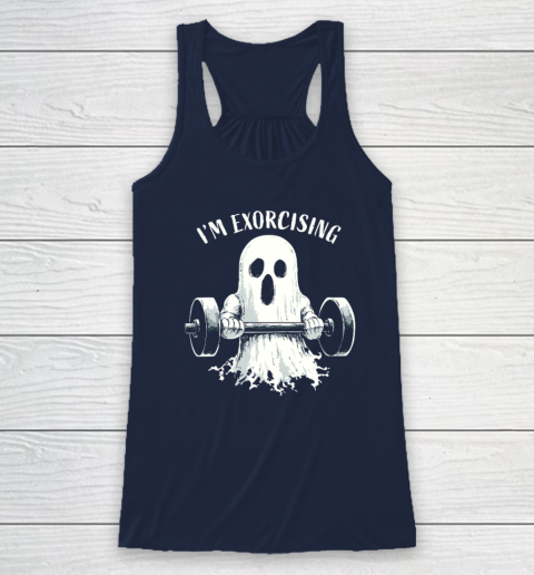 I'm Exorcising Funny Ghost Halloween Racerback Tank 5