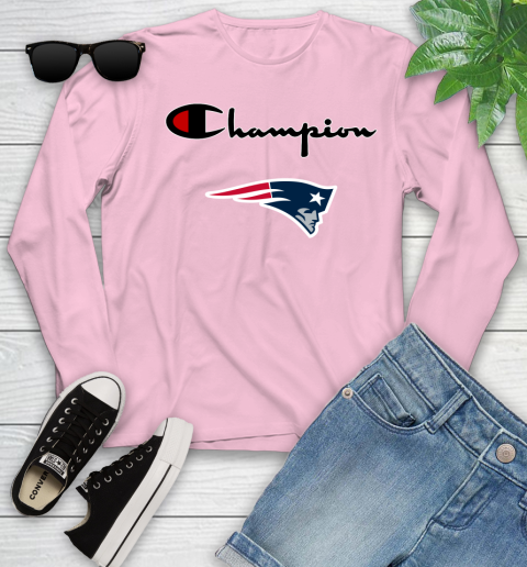 NFL Football New England Patriots Champion Shirt Youth Long Sleeve 8