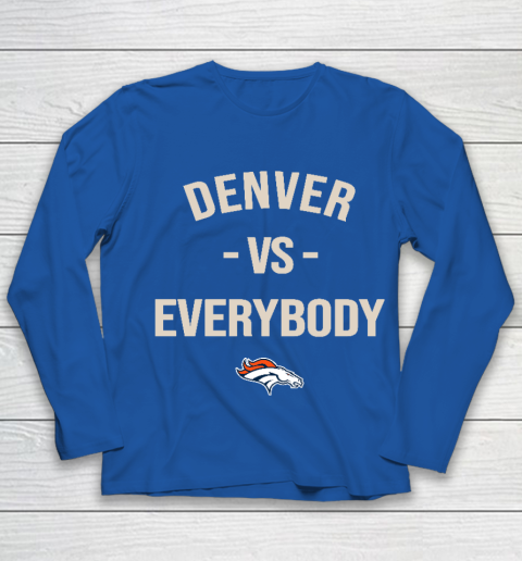 Denver Broncos Vs Everybody Youth Long Sleeve 7