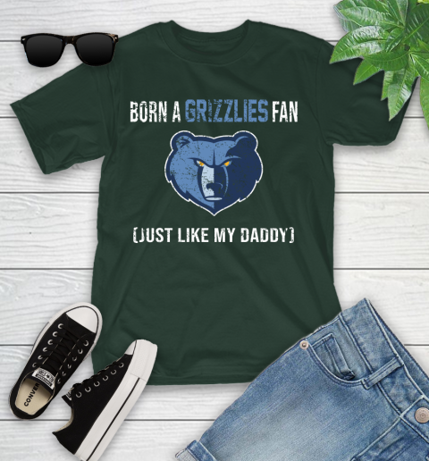 NBA Memphis Grizzlies Loyal Fan Just Like My Daddy Basketball Shirt Youth T-Shirt 4