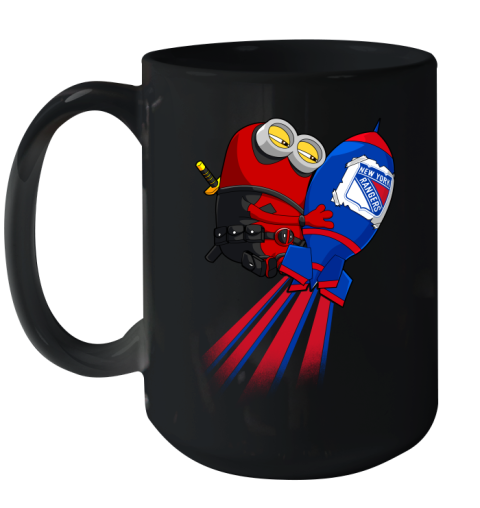 NHL Hockey New York Rangers Deadpool Minion Marvel Shirt Ceramic Mug 15oz