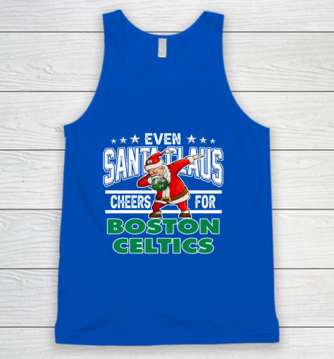 Boston Celtics Even Santa Claus Cheers For Christmas NBA Tank Top 4