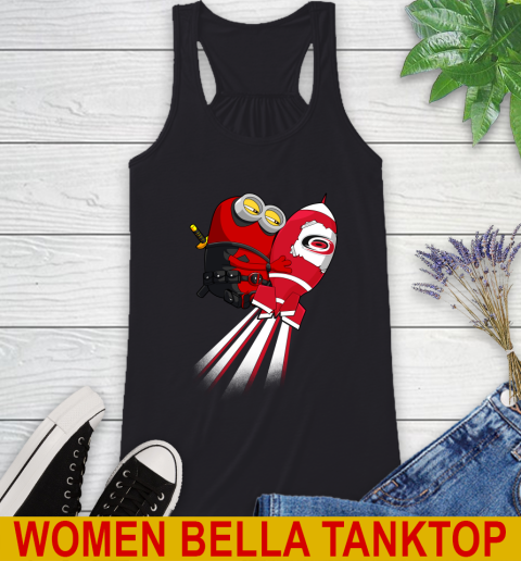 NHL Hockey Carolina Hurricanes Deadpool Minion Marvel Shirt Racerback Tank