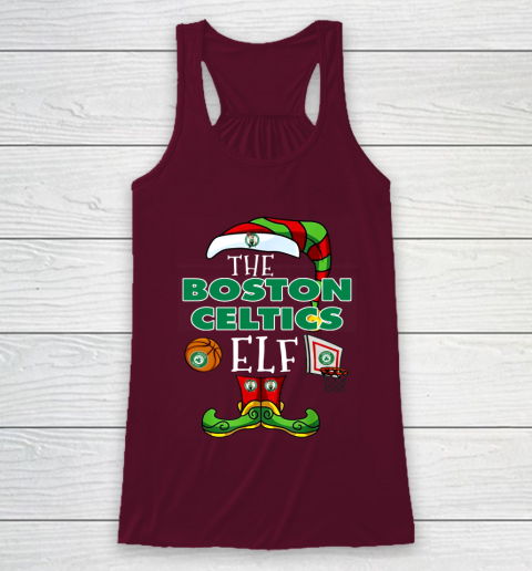 Boston Celtics Christmas ELF Funny NBA Racerback Tank 2