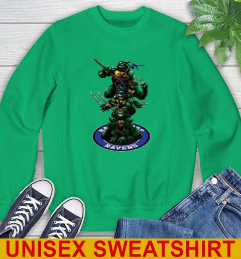 NFL Football Baltimore Ravens Teenage Mutant Ninja Turtles Shirt Sweatshirt 6